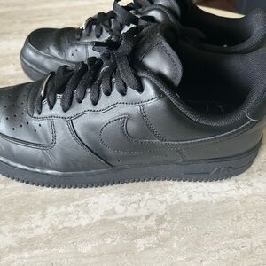 Black Air Force 1 Men's Athletic Sneakers